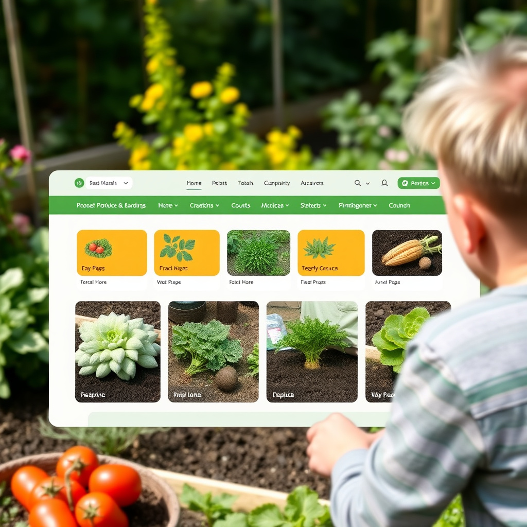 Vegetable garden management interface