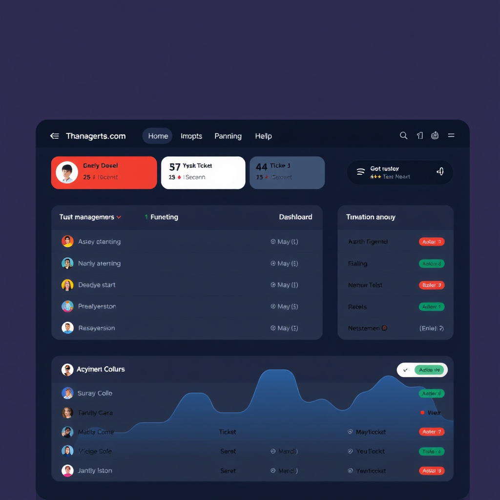 Standardized ticket management dashboard interface