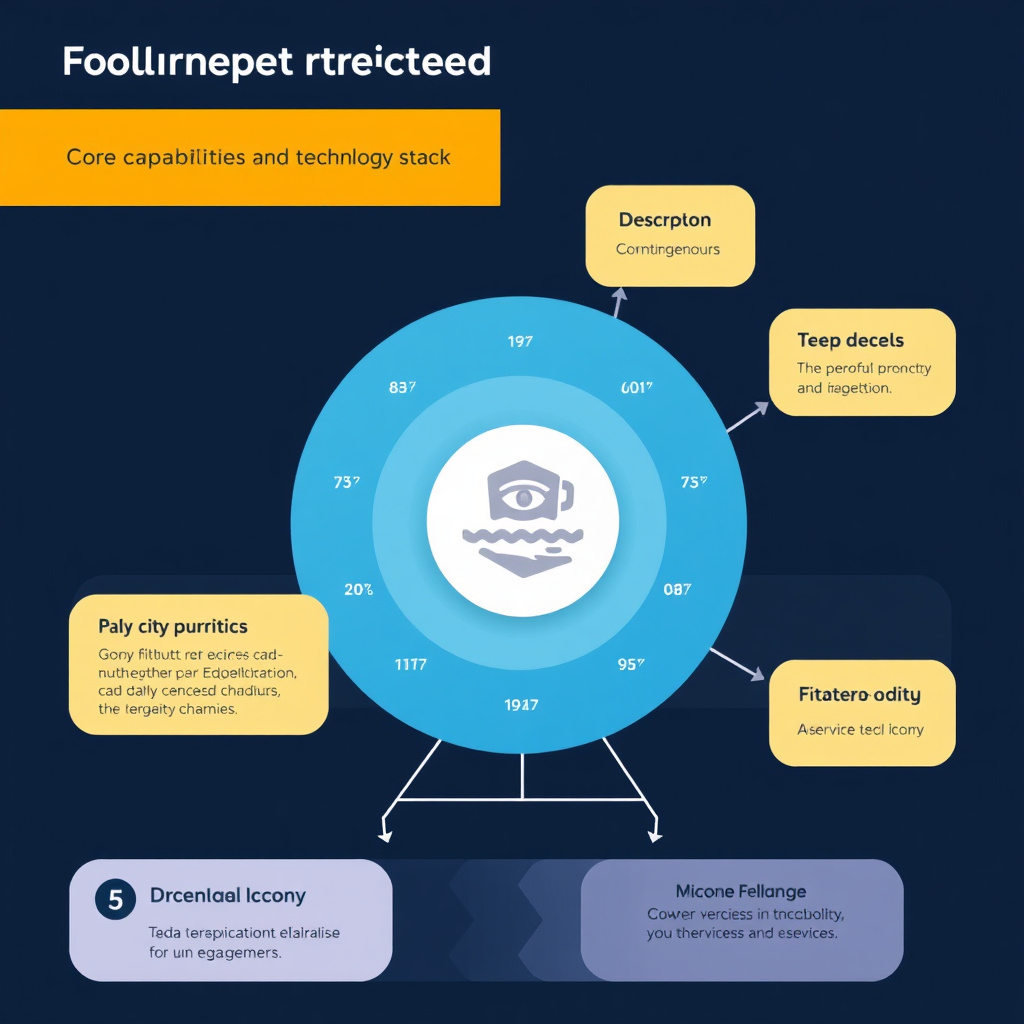 Illustration showing the core product capabilities and technology stack