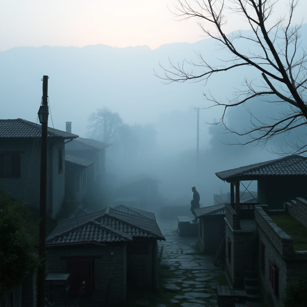Ancient village morning view
