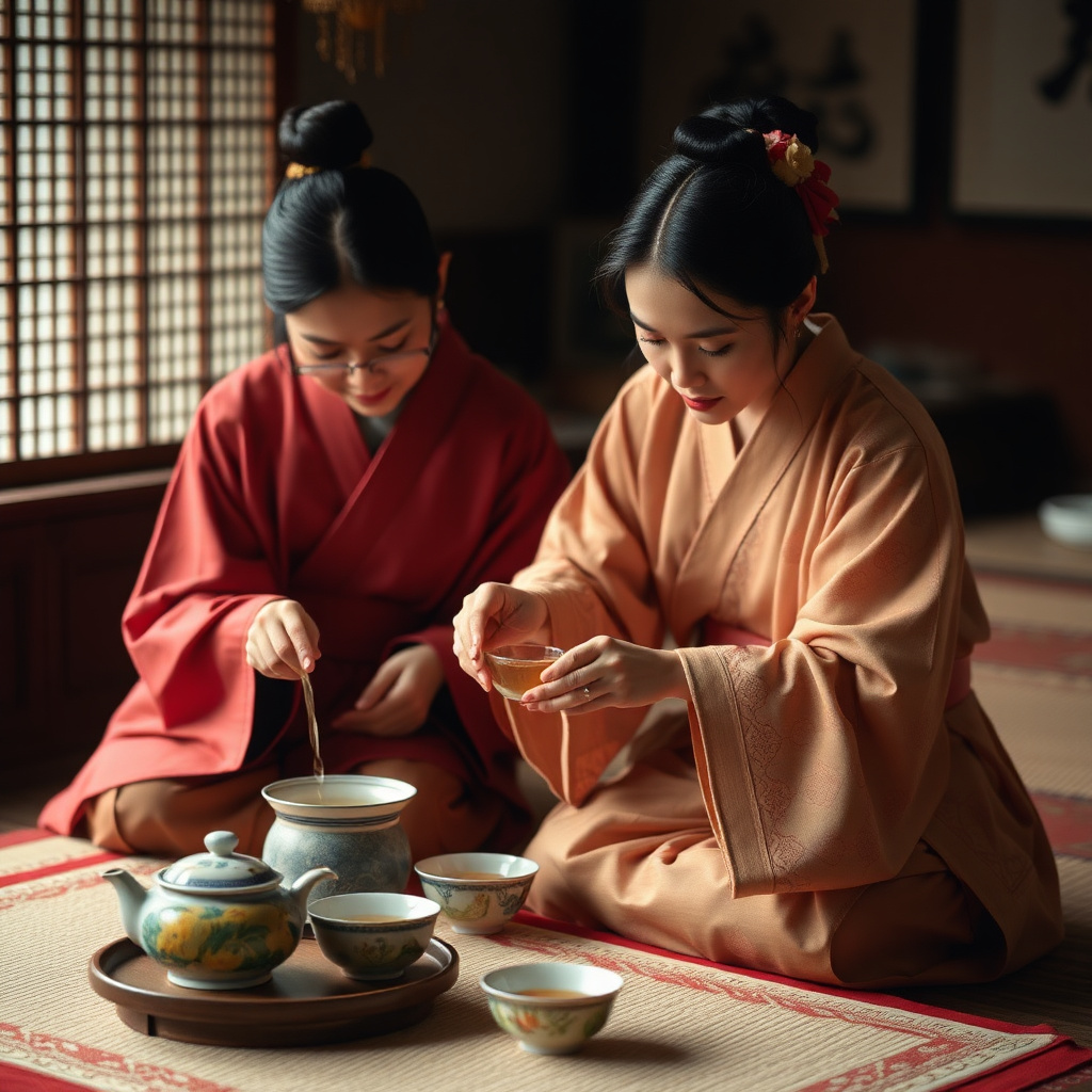 Artistic tea ceremony photography
