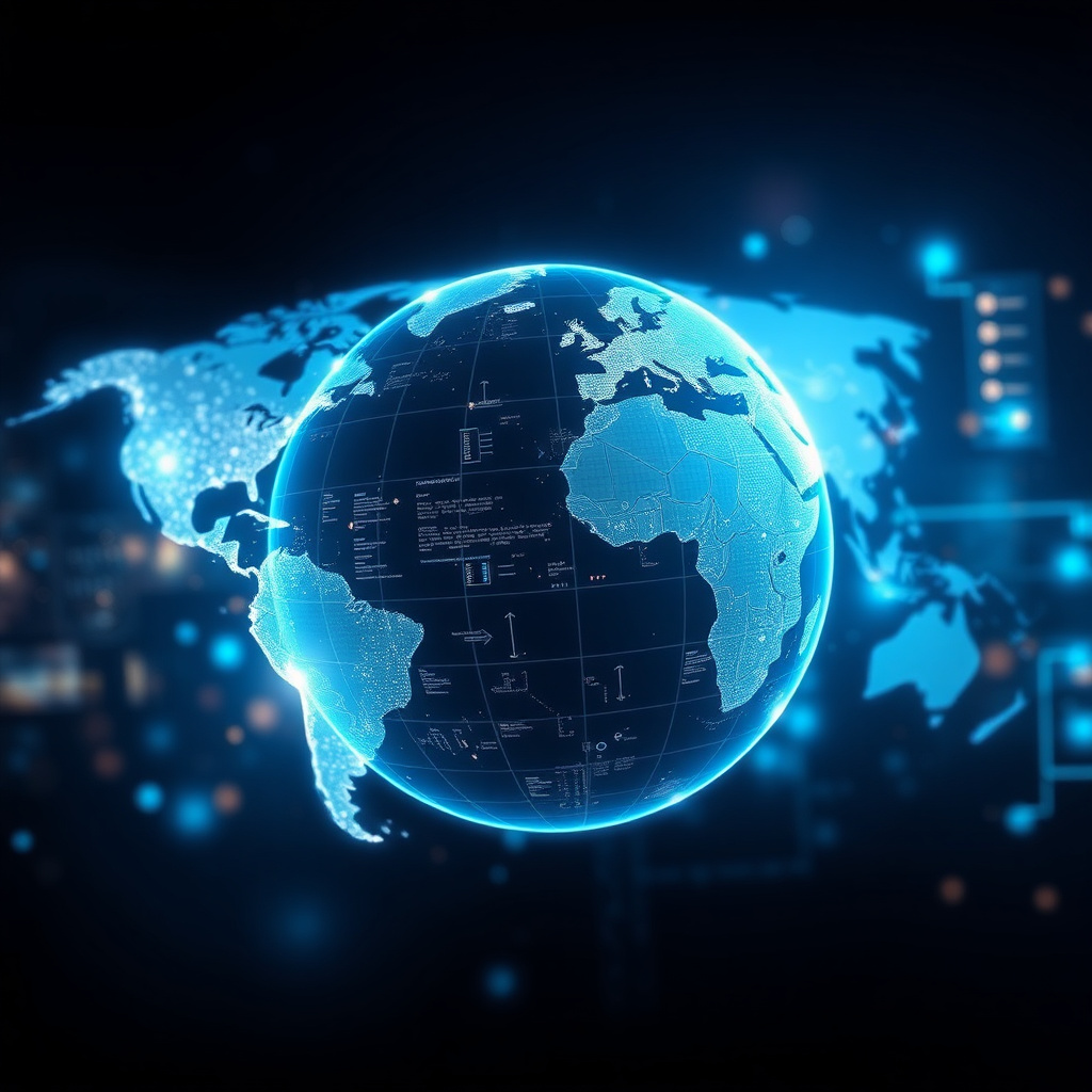 Global digital future backdrop