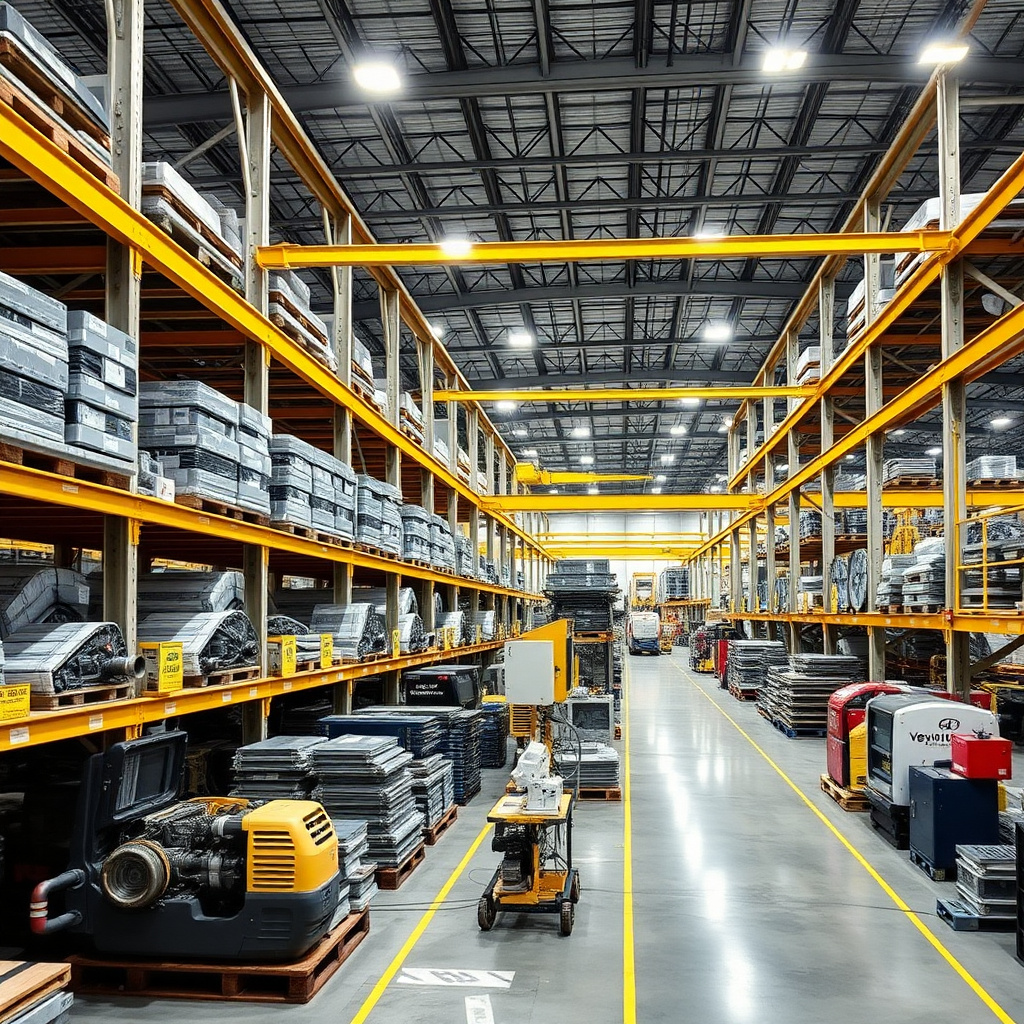 LEHUNDI industrial equipment storage and packing preparation area