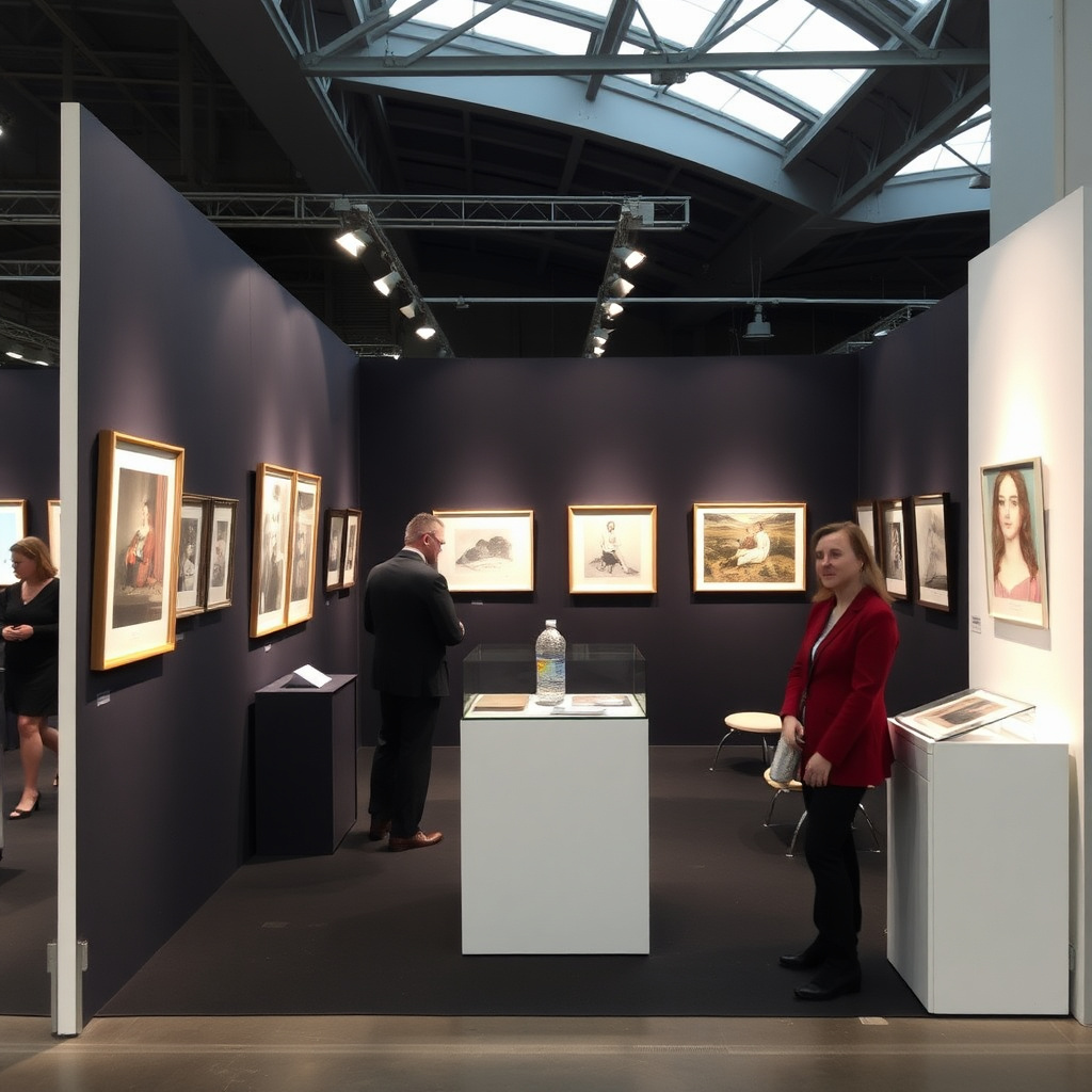 Art gallery exhibition stand