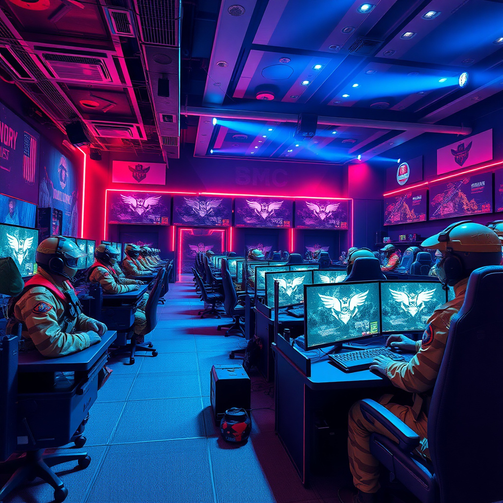 Military themed esports setting