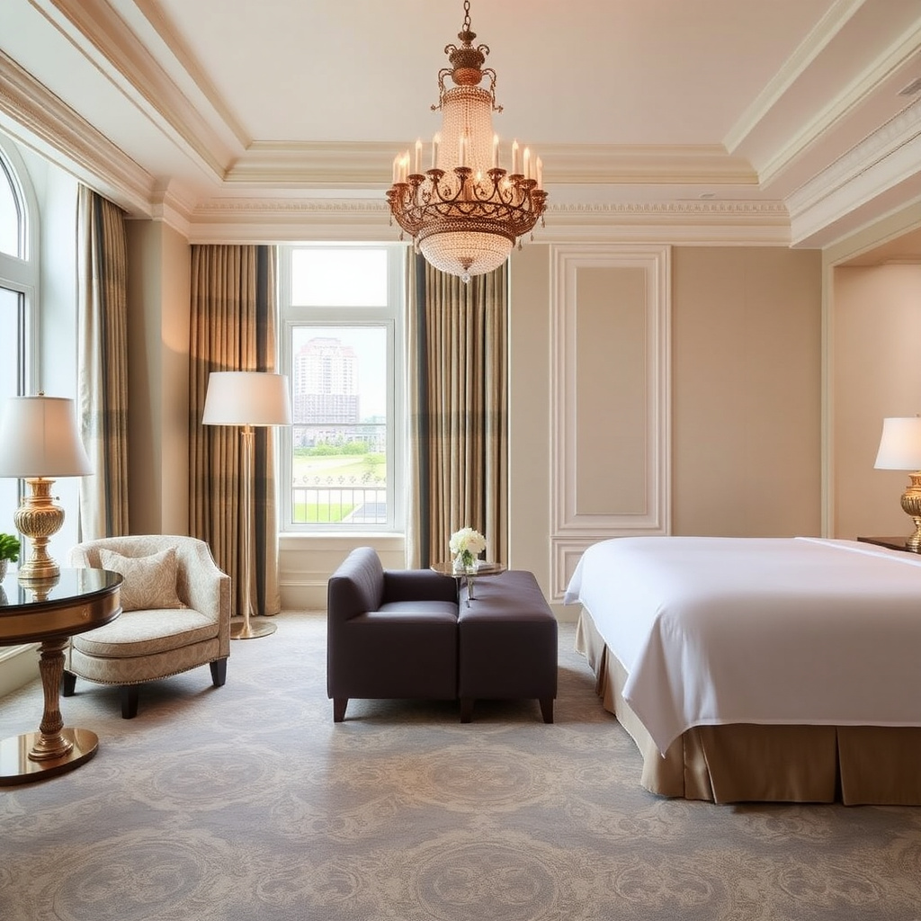 Luxury Waldorf Astoria Hotel Room