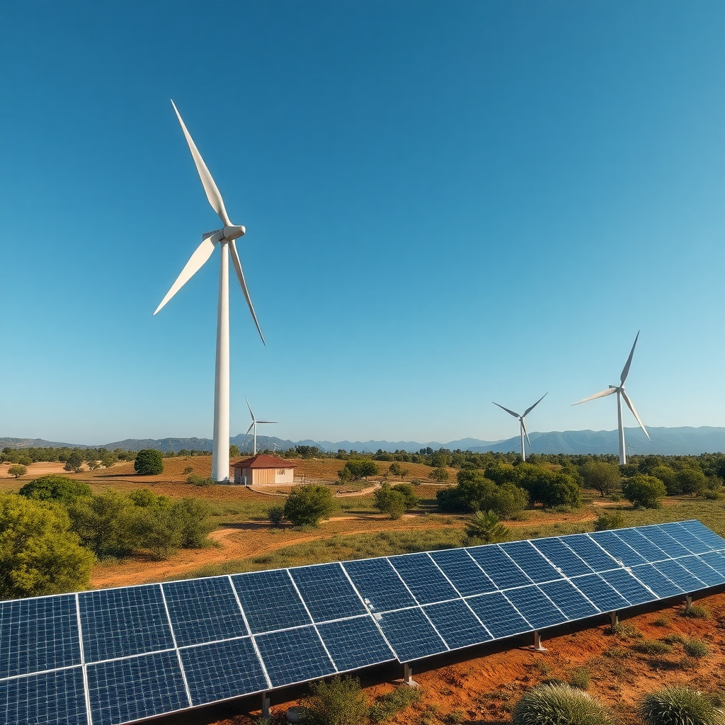 Solar and Wind Power Plant