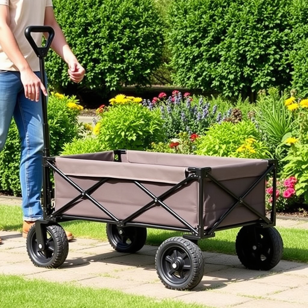 Garden Folding Wagon Cart