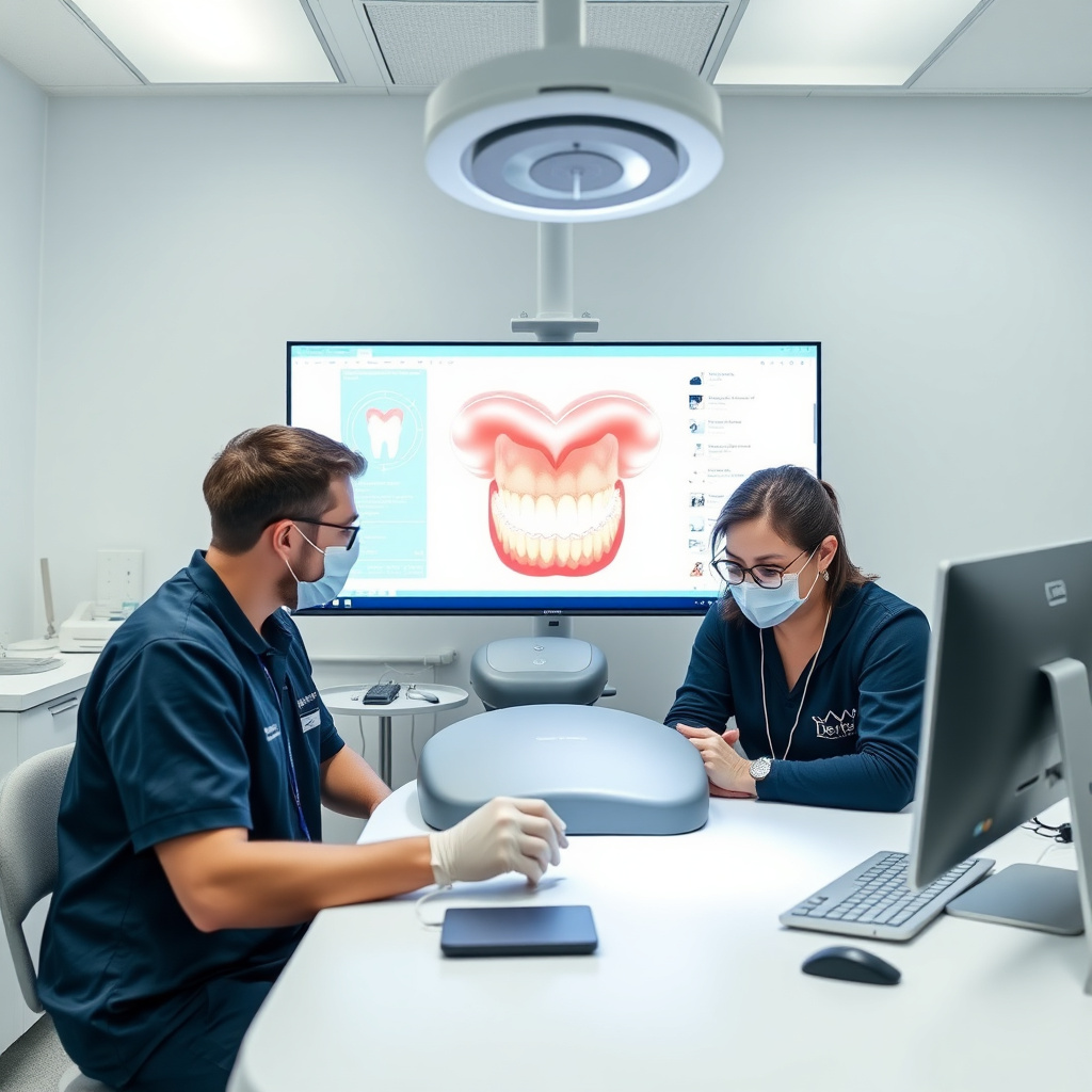 Trainees learning digital dental design