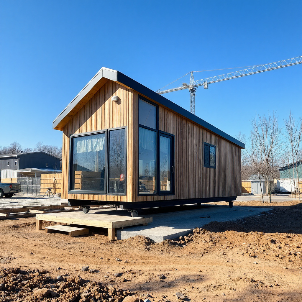 Smart health cabin at construction site