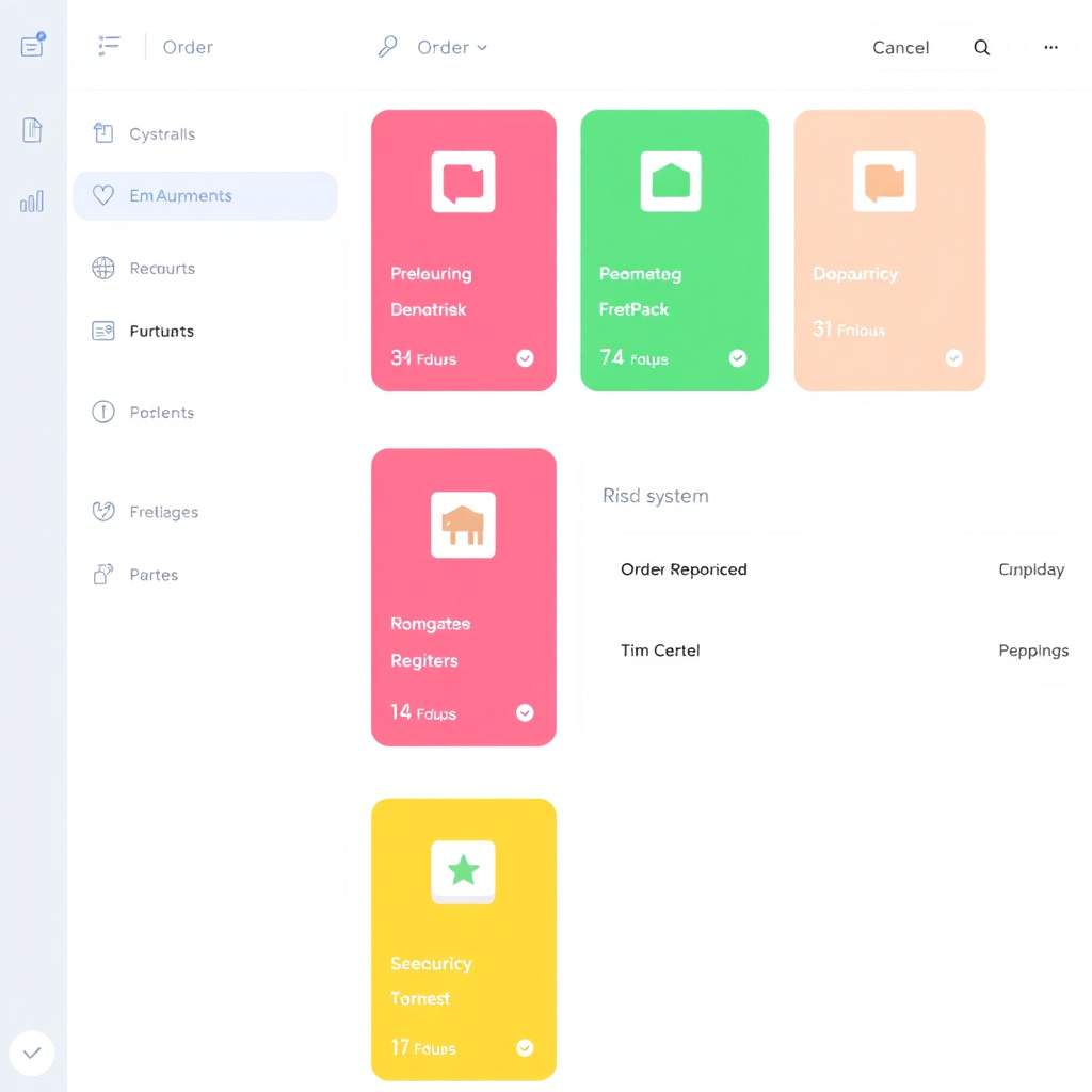 Order management system screen