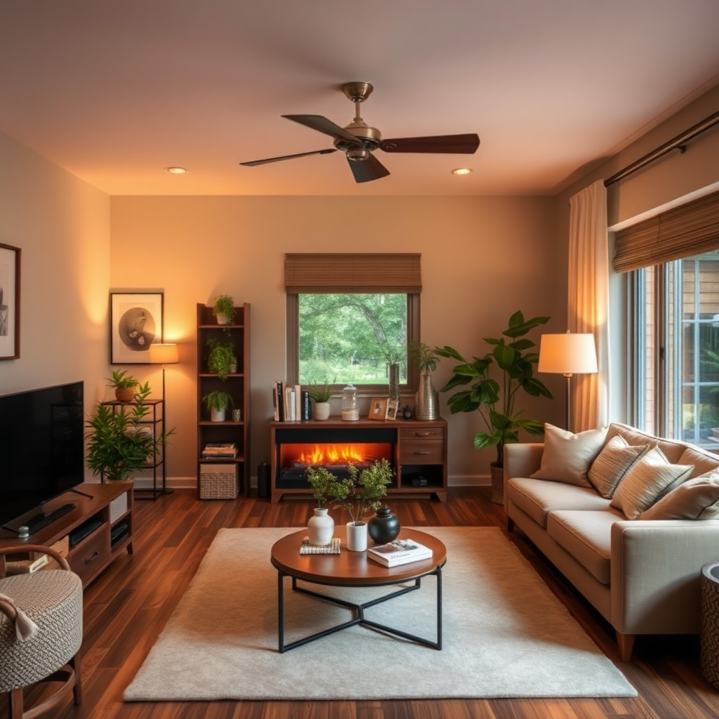 Atmospheric living room scene showcasing StorEase products