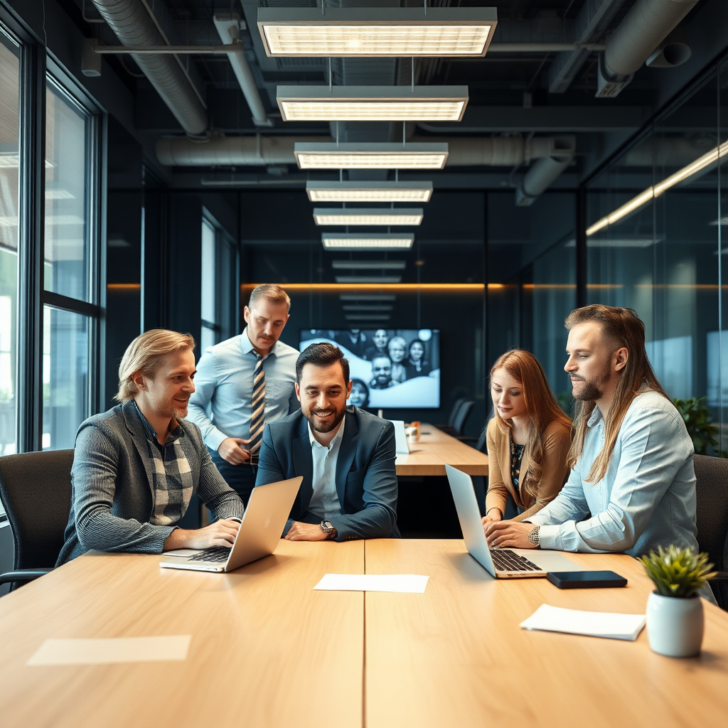 Company office and technology team