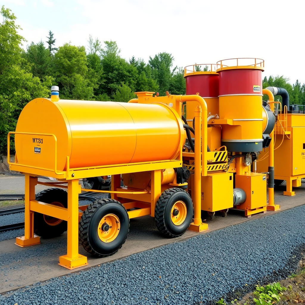 Modern asphalt mixing station using eco-fuel