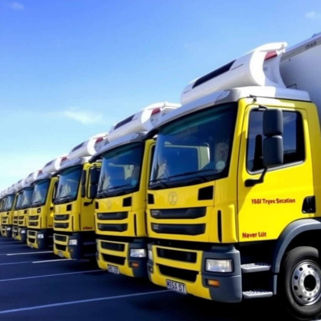 New delivery trucks ready for distribution
