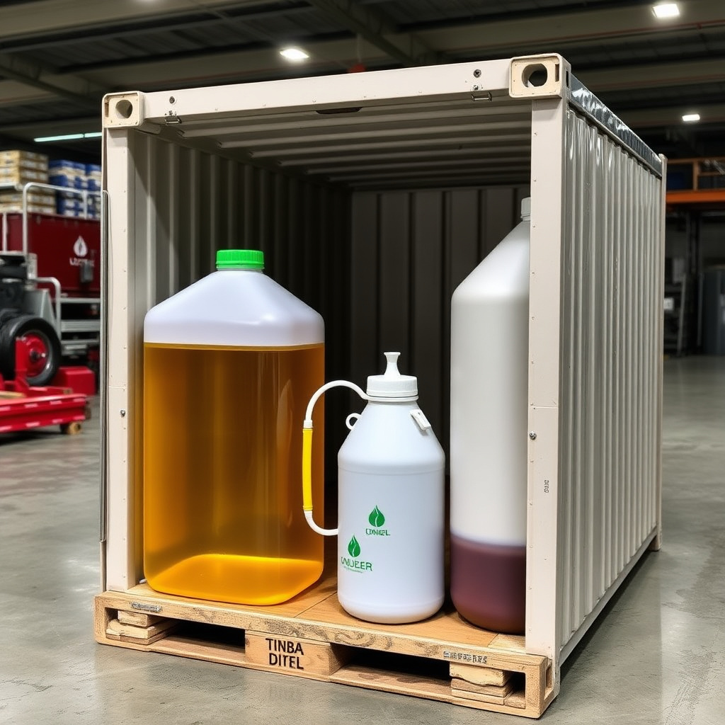 Eco-friendly liquid fuel in professional container