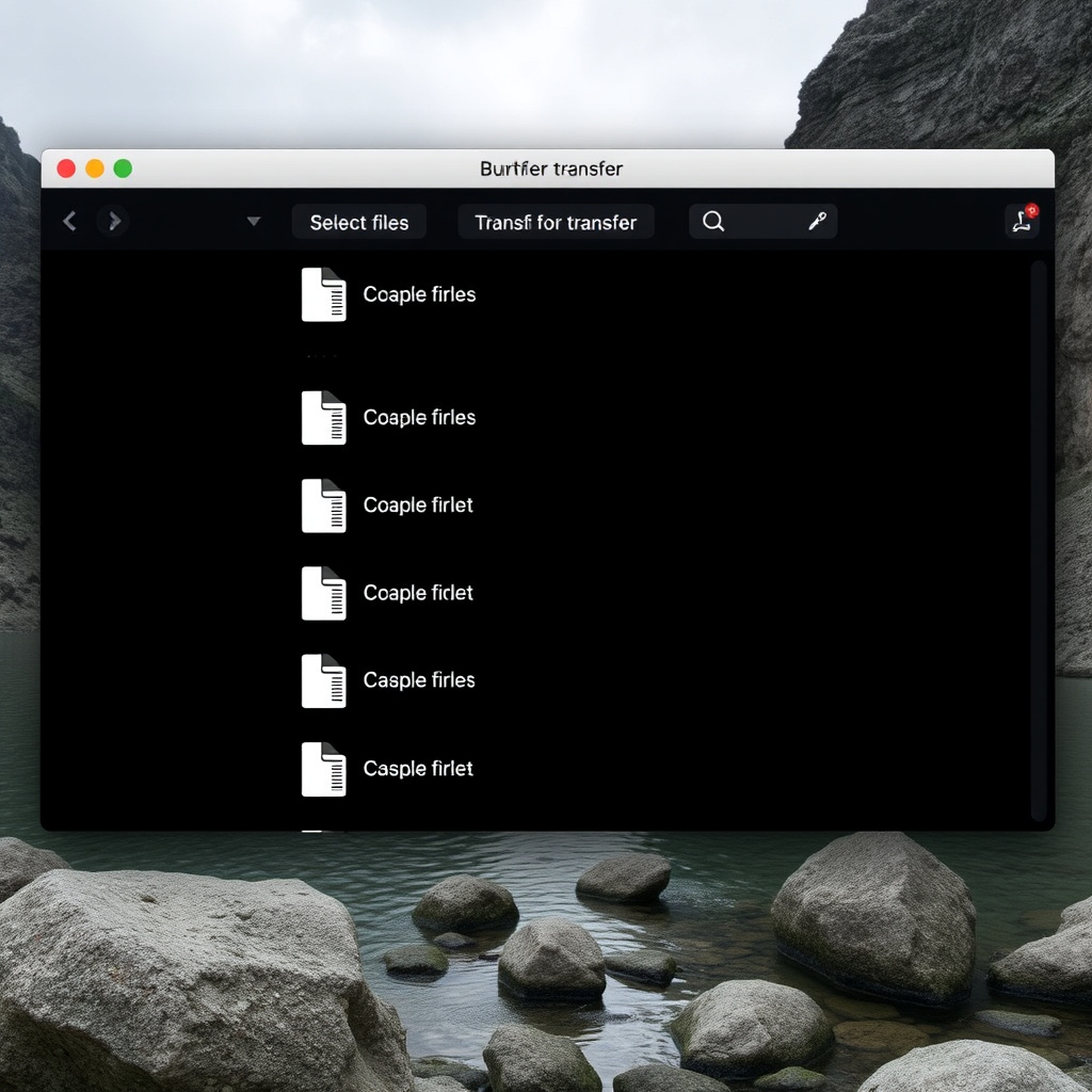 Selecting files for transfer