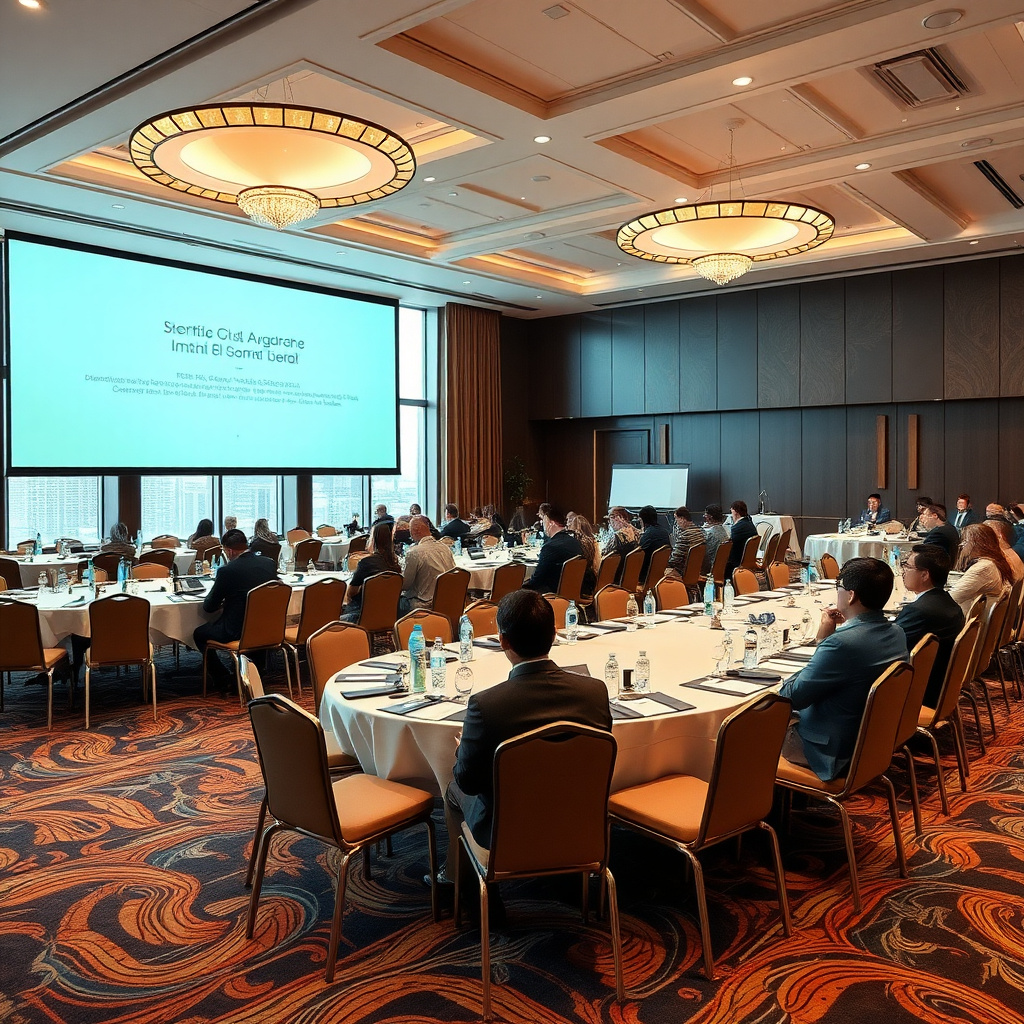 Financial summit conference room