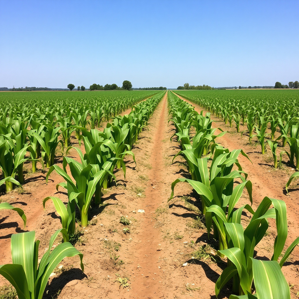 Advanced corn breeding experimental field