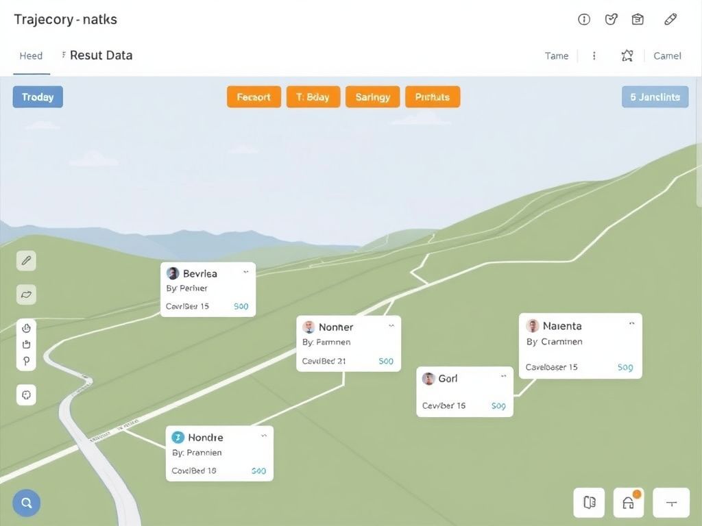 Trajectory personality test interface with route data and result cards