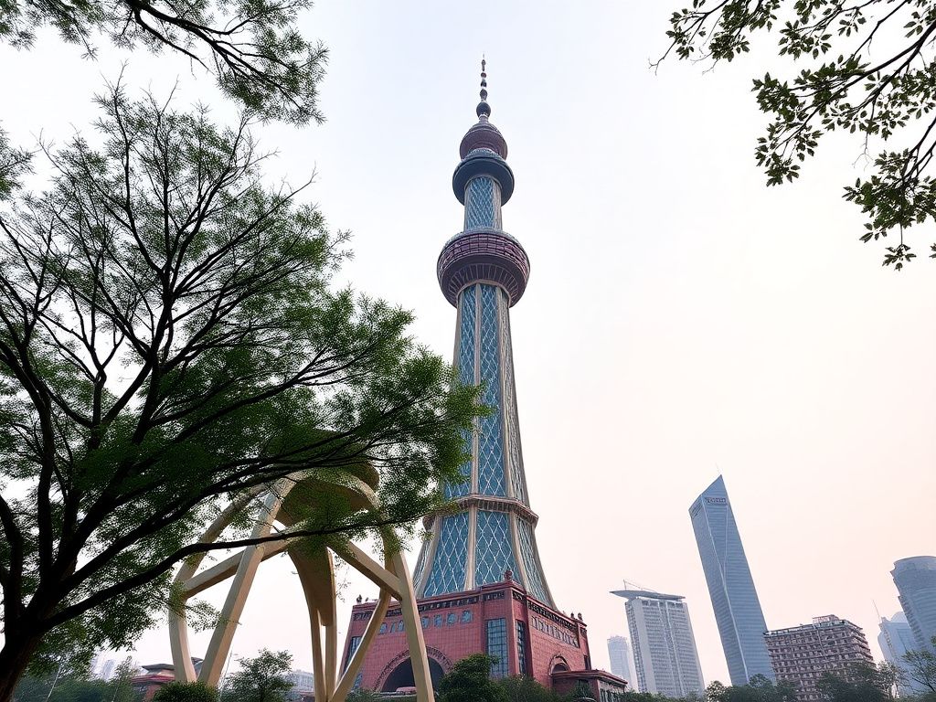 Guangzhou Canton Tower landmark view