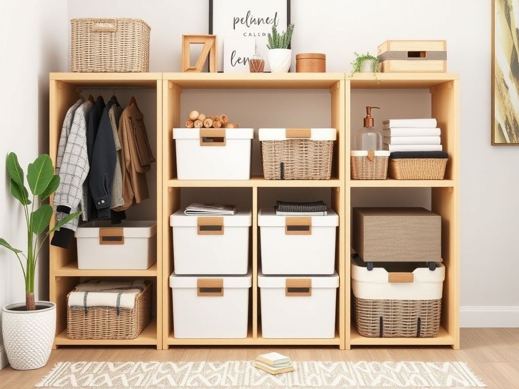 Contemporary household storage boxes and organizers