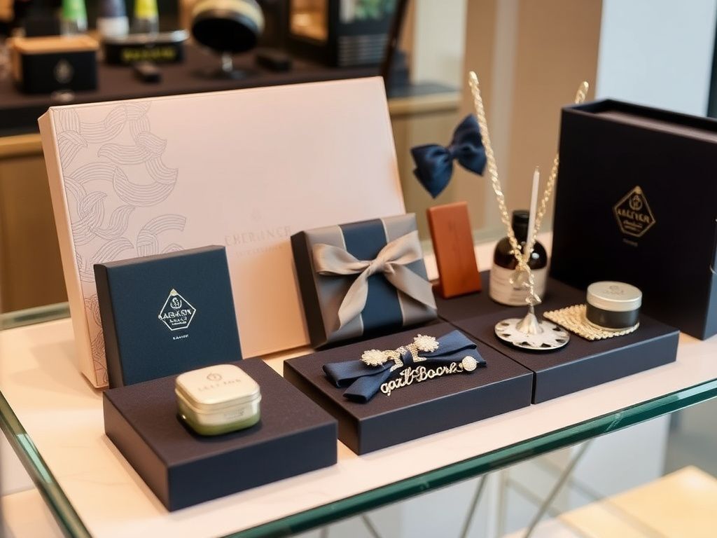 Premium gift accessories in a refined display