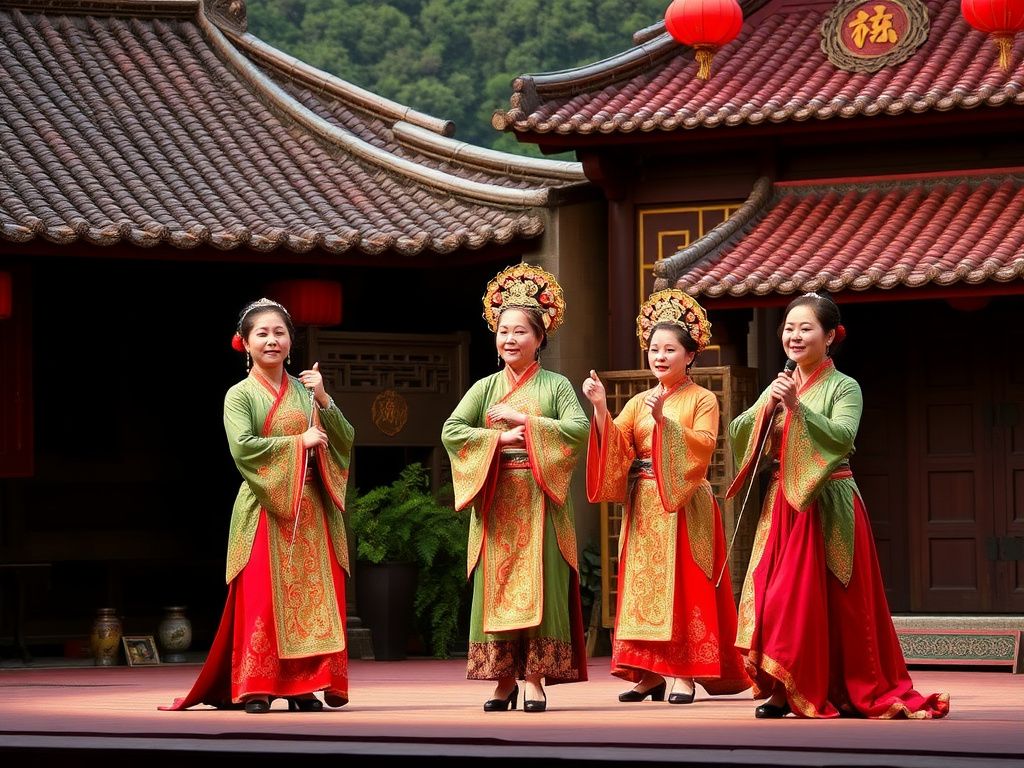 Nanyin ensemble performing in Zhangzhou ancient city