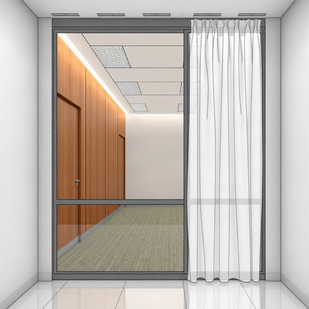 Office curtain wall design plan drawing preview
