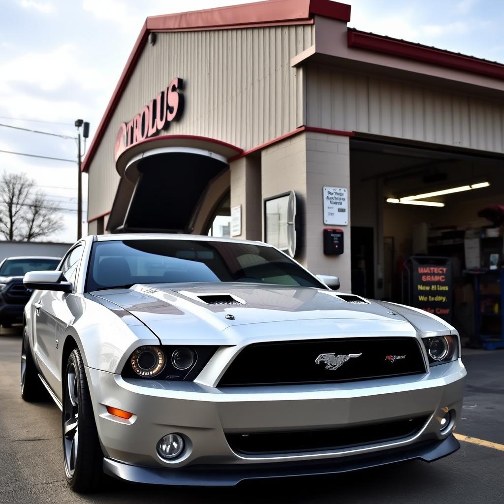 Car repair shop exterior