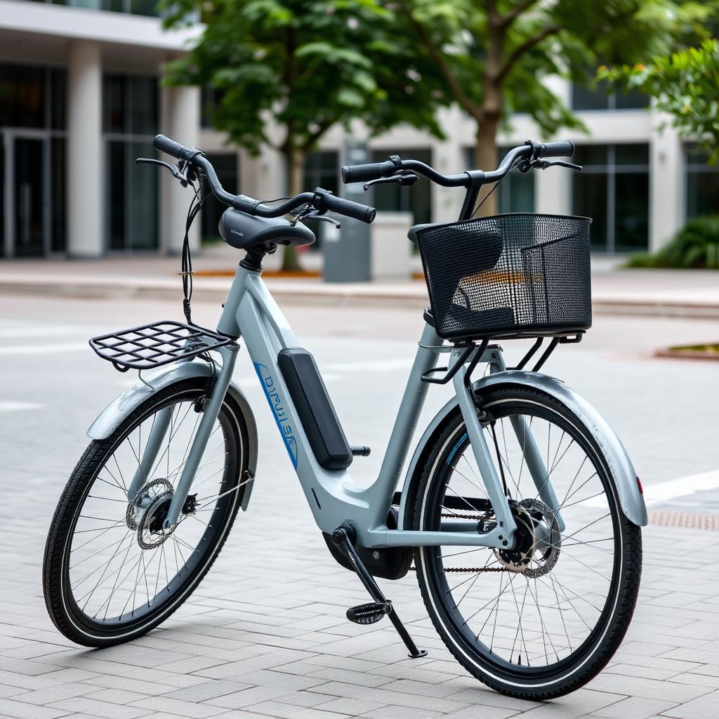 Electric bicycle parked on campus