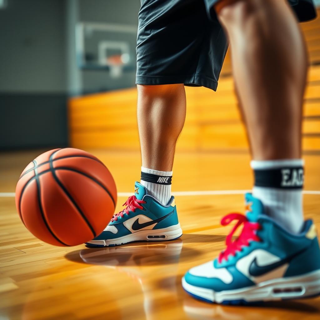 Basketball and sneakers