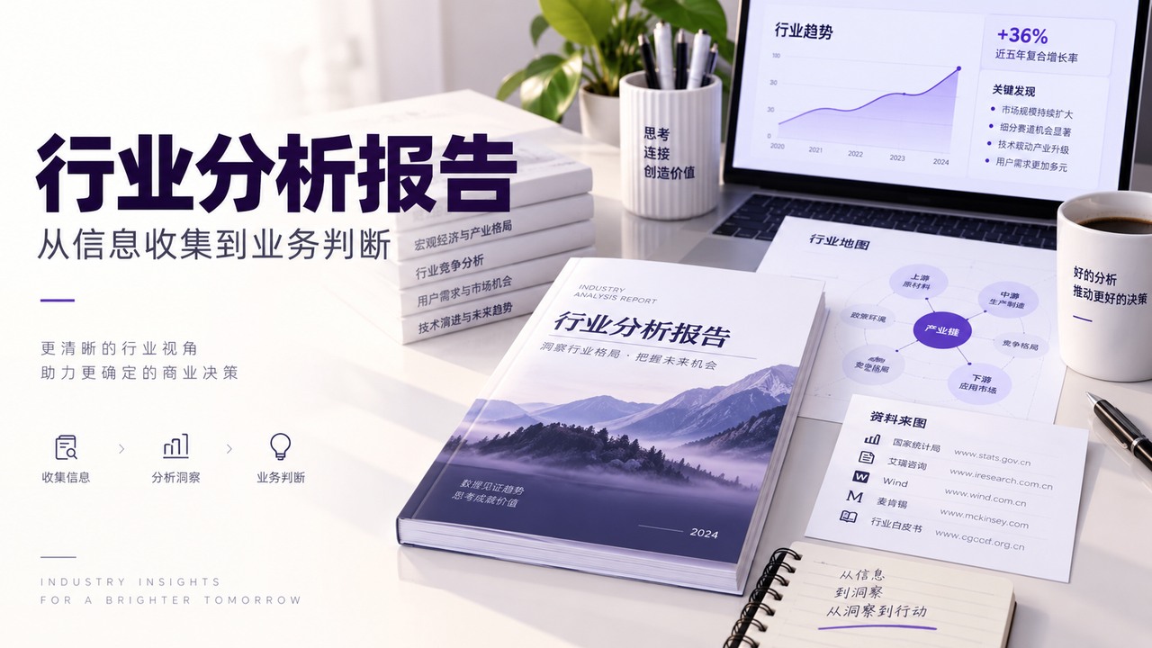 行业分析报告怎么写？研究框架、数据口径与报告模板