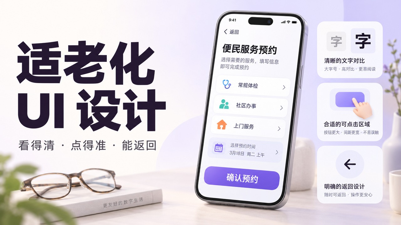 适老化UI设计怎么做:关键任务与操作方法