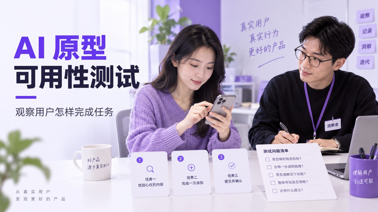 AI生成原型怎么做可用性测试：关键任务与操作方法