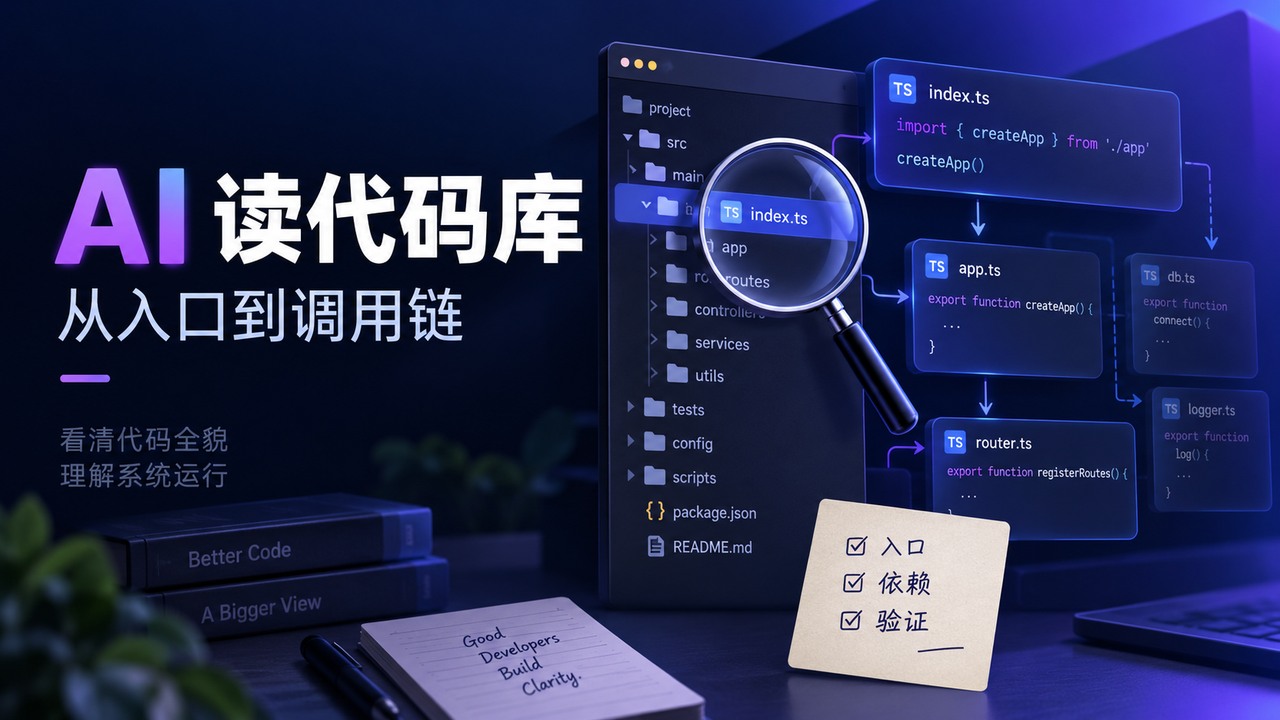 AI读懂陌生代码库，从文件入口追踪一条业务调用链
