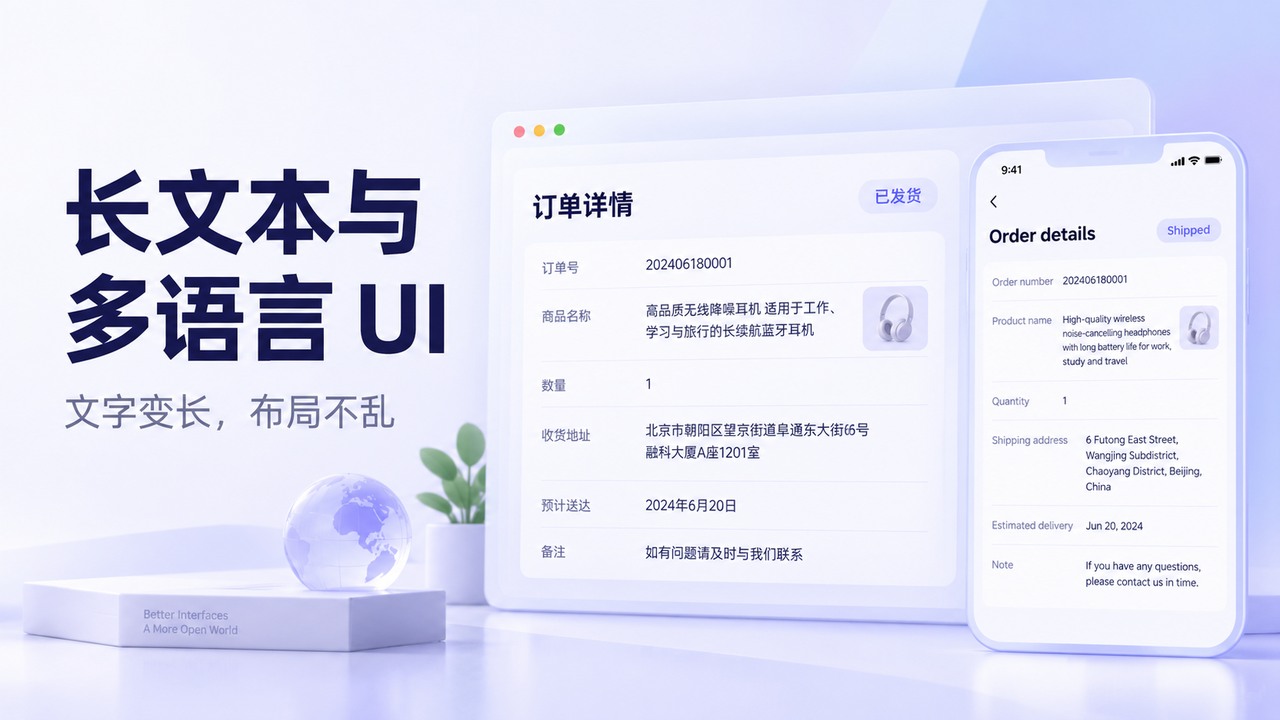 长文本与多语言UI怎么适配：关键任务与操作方法