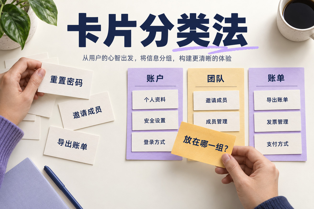 卡片分类法怎么做？从内容清单到导航结构文章封面