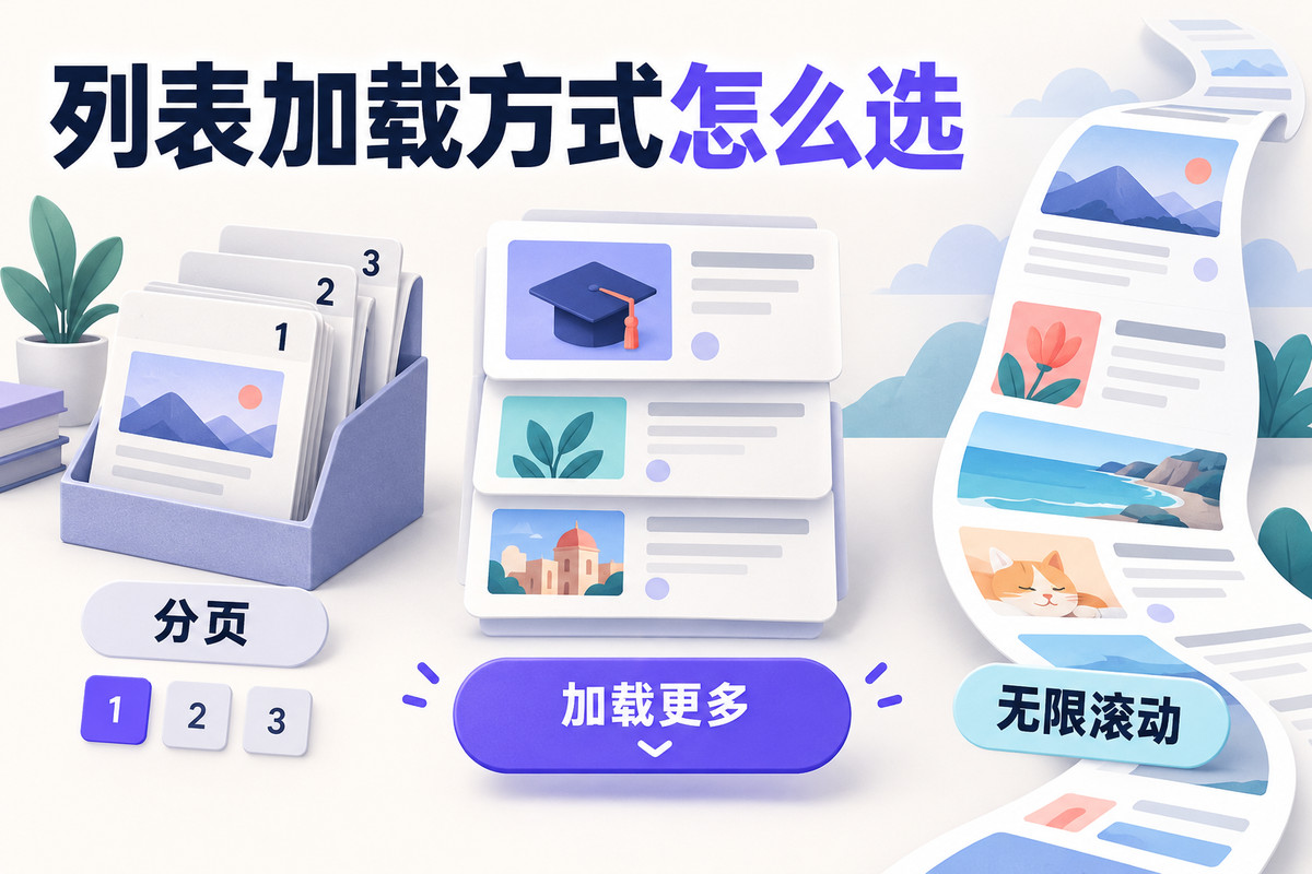 分页、加载更多还是无限滚动？列表设计的选择方法文章封面