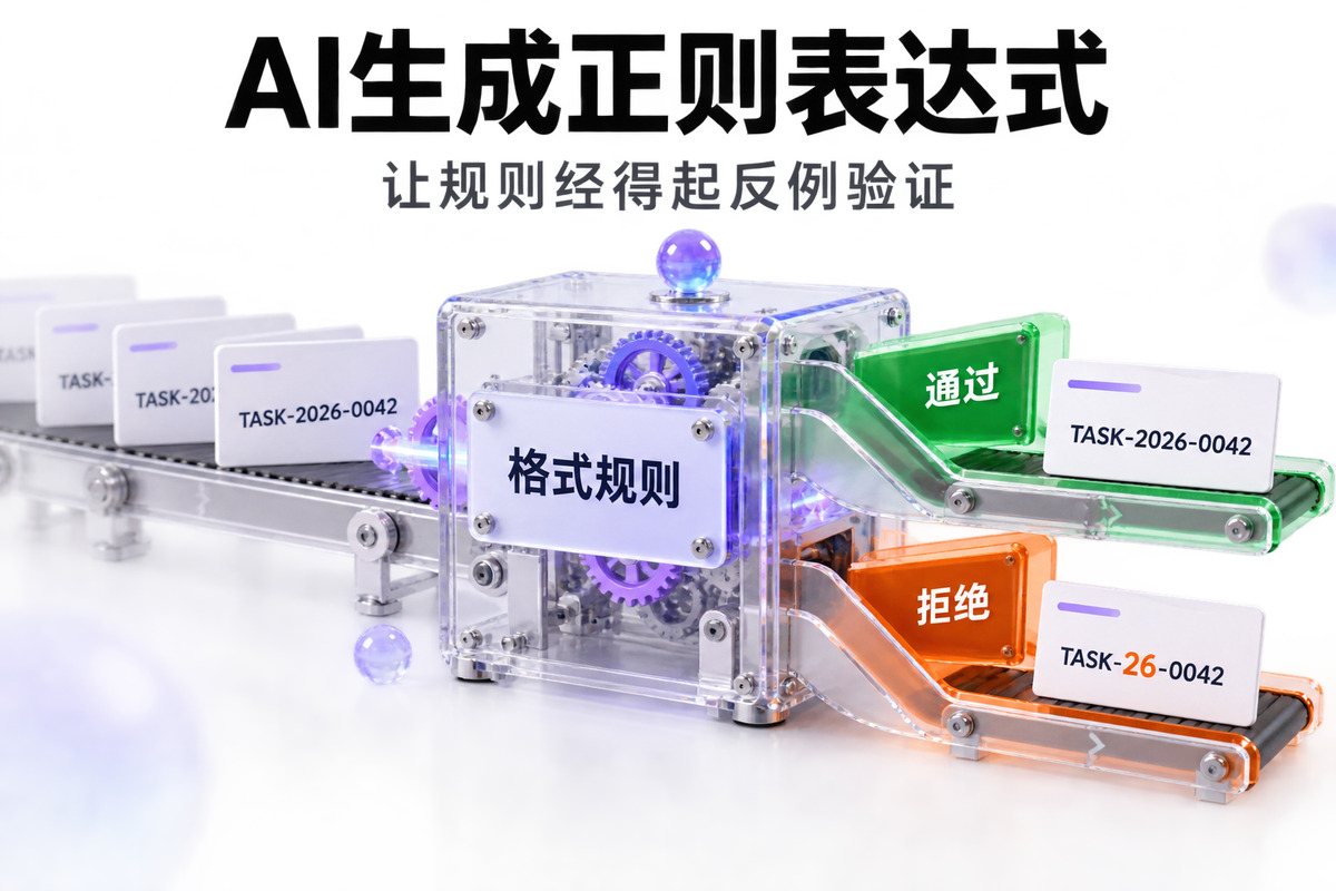 AI生成正则表达式：从匹配规则到反例验证文章封面