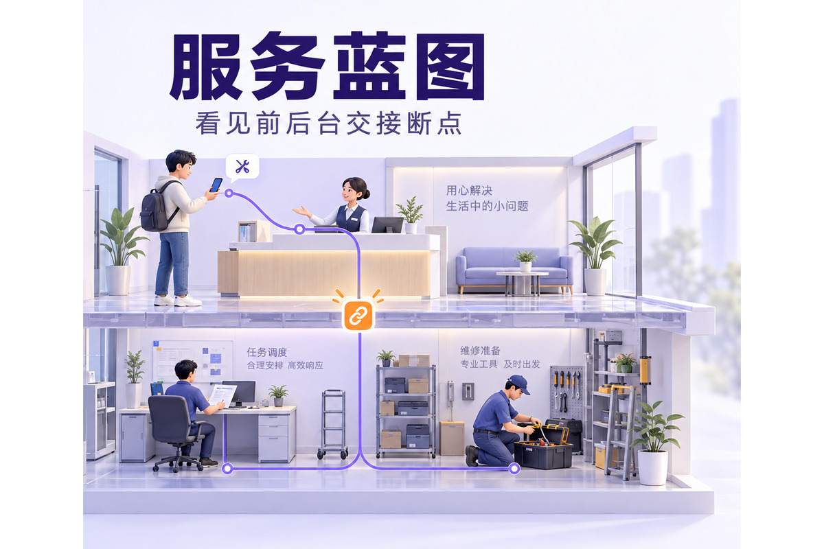 服务蓝图怎么画？找出前后台交接断点文章封面