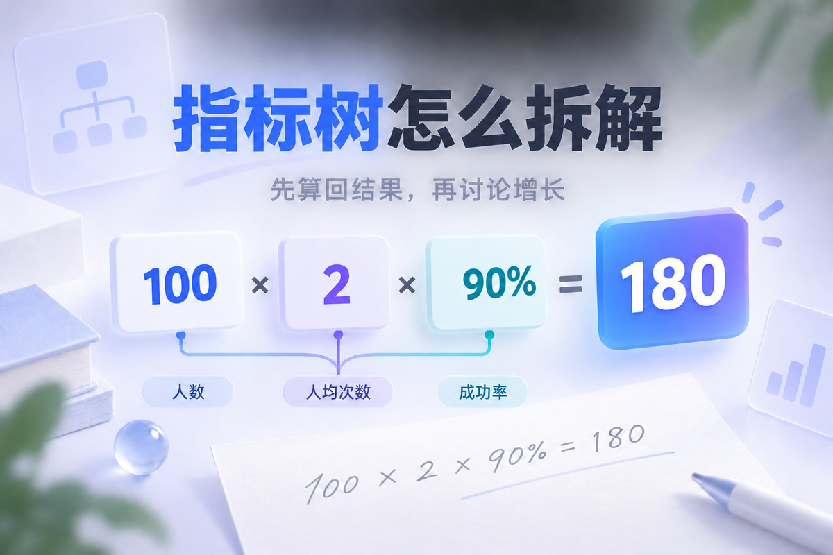 指标树怎么拆解？公式、口径与优先级文章封面