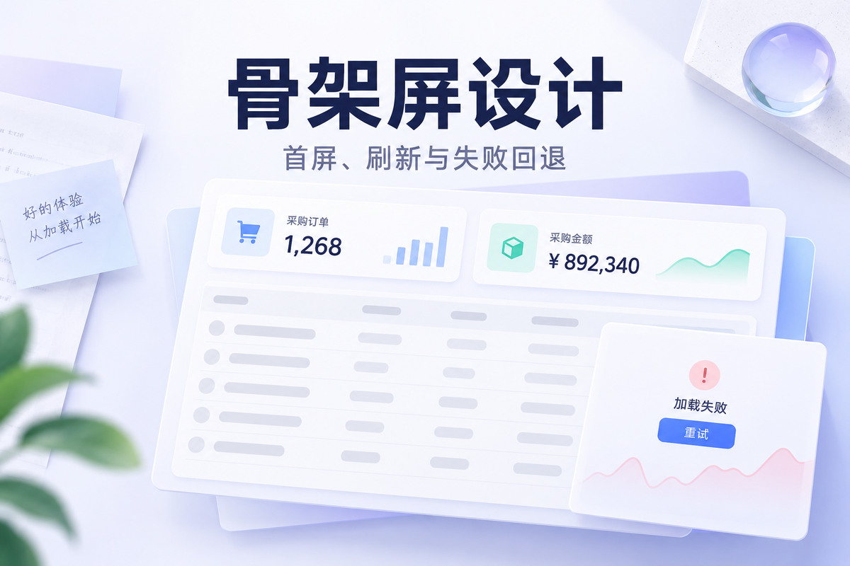 骨架屏怎么设计？首屏、刷新与失败回退文章封面