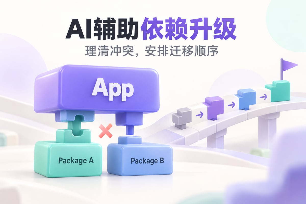 AI辅助依赖升级：理清版本冲突与迁移顺序文章封面