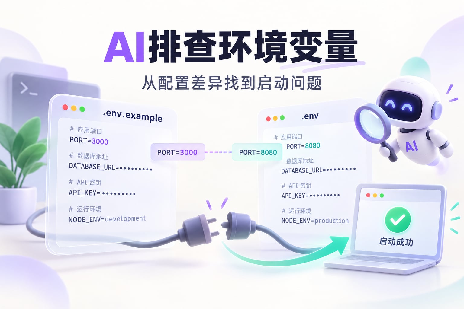 AI排查环境变量:对照代码读取、配置声明与实际注入来源