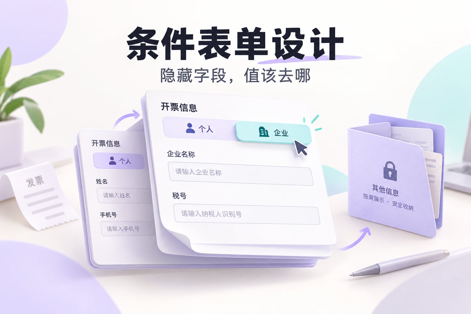 条件表单设计:配送方式切换后的字段显隐与数据保留