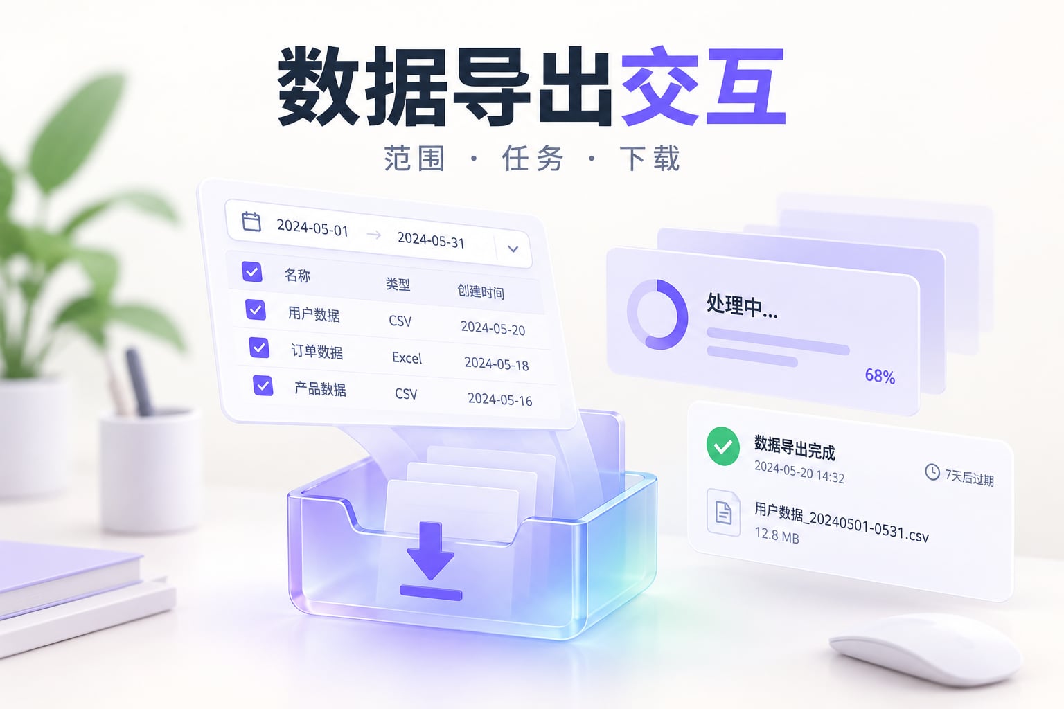 数据导出交互：从选择数据范围到后台任务和文件下载