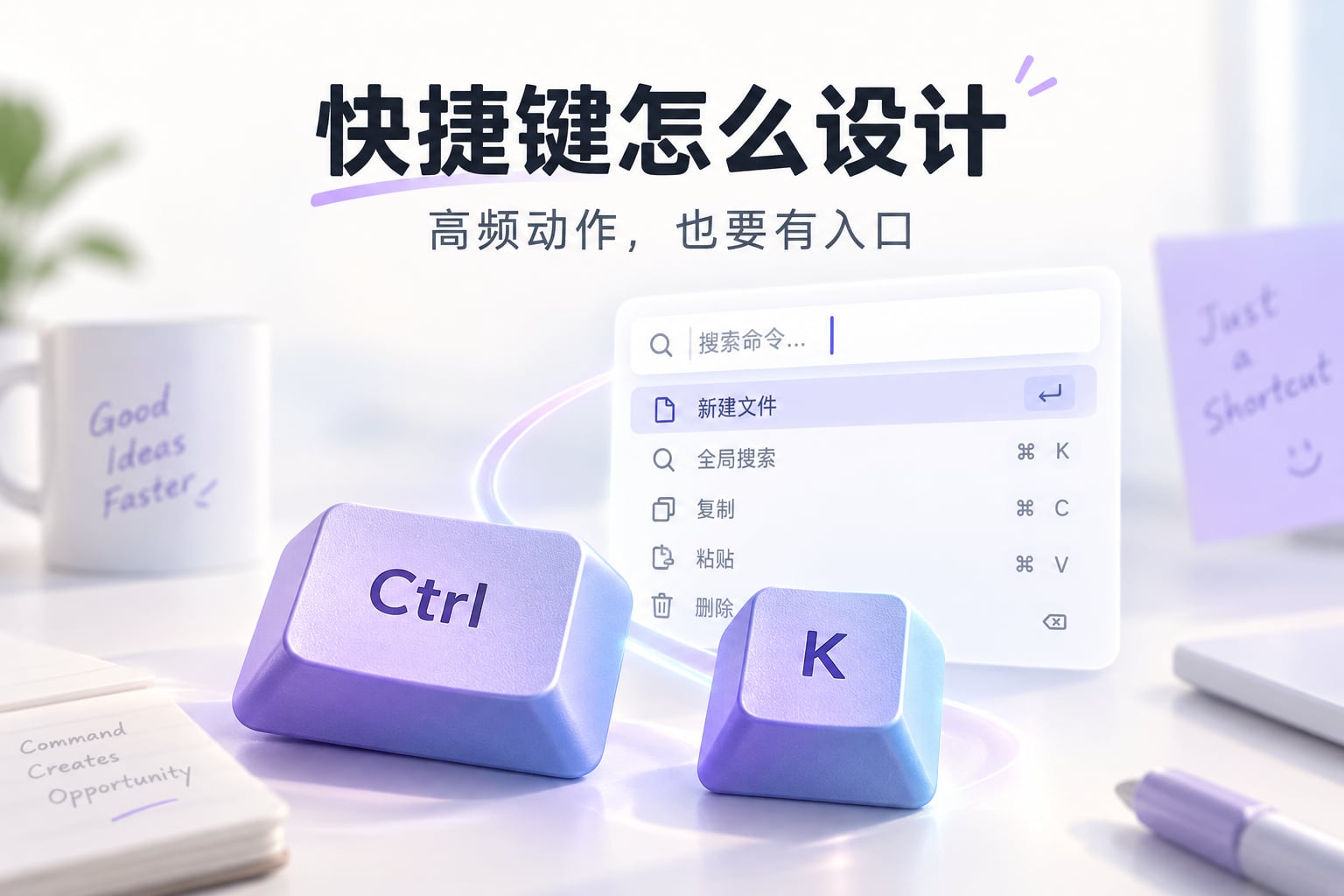 快捷键设计:命令入口、作用范围与按键冲突的协调