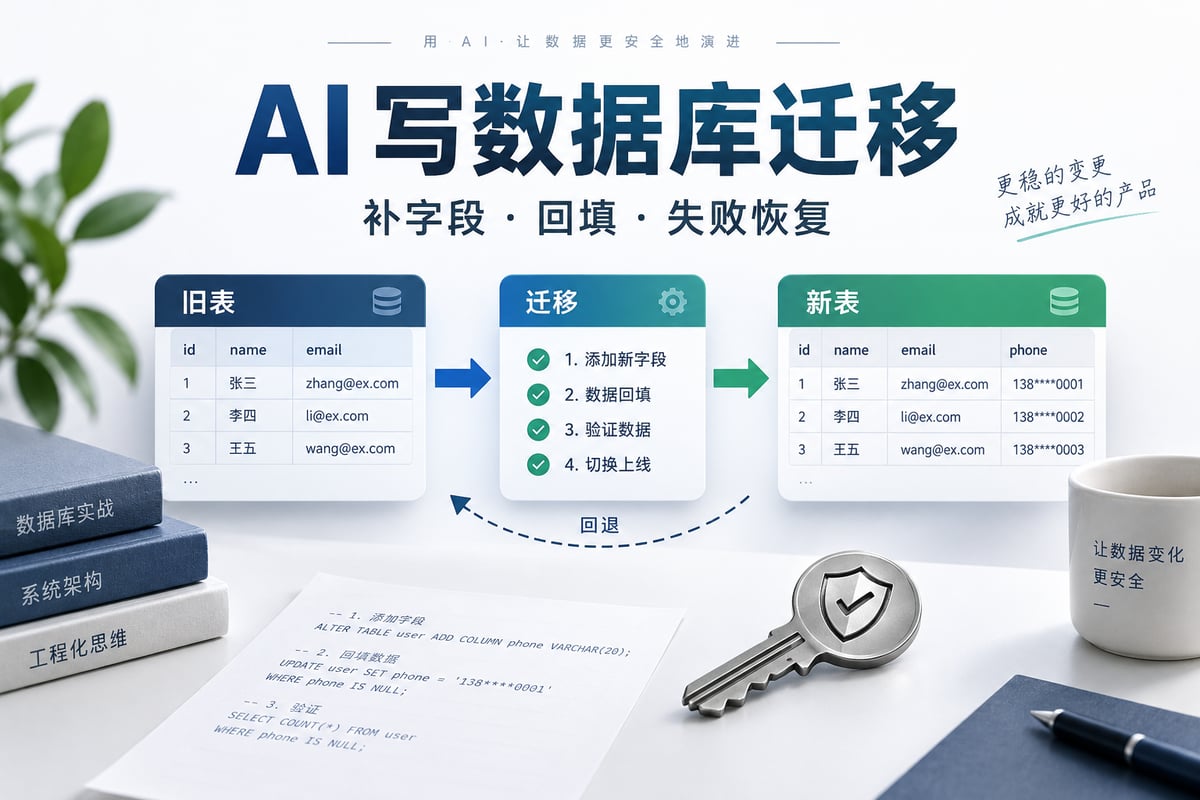 AI写数据库迁移：补字段、回填与失败恢复文章封面
