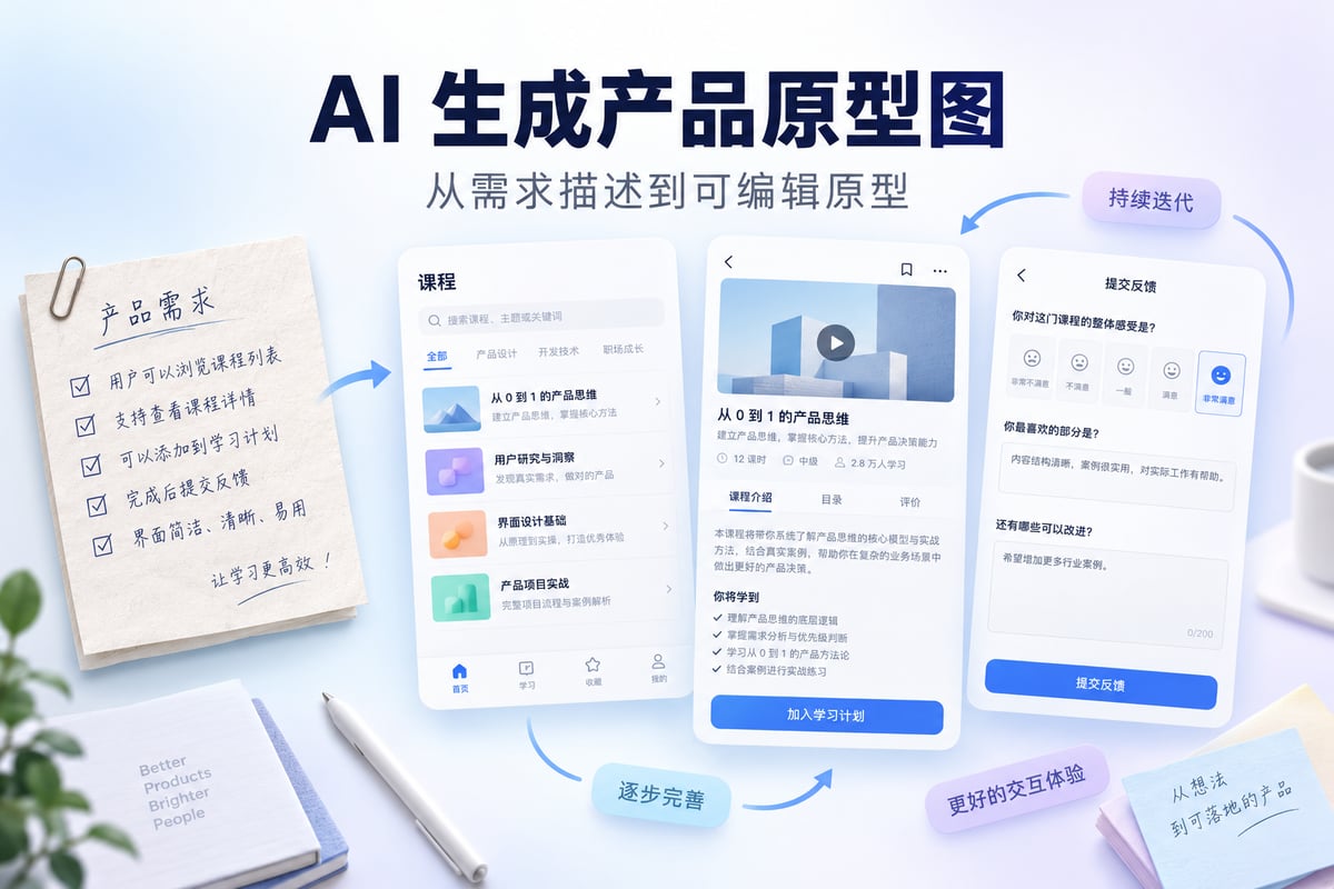 AI生成产品原型图：新手上手与修改步骤文章封面